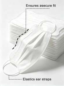 20pcs Individually Wrapped 3-Ply Neutral Face Masks, Full Protection, Suitable For Daily Shopping And Public Places - Multicolor - View 4