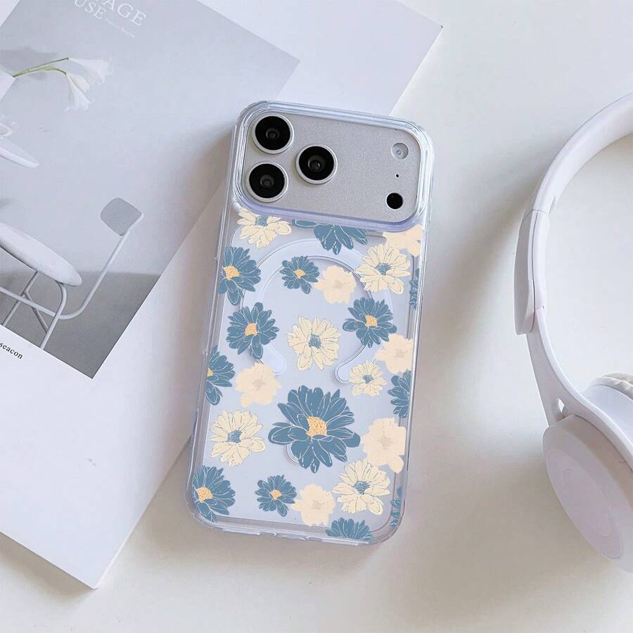 1 buah Casing Ponsel TPU Transparan Anti-Sidik Jari Motif Kartun Bunga Matahari Minimalis, Penutup Penuh, Kompatibel dengan iPhone 16 Pro Max/16/16 Pro/16 Plus/11/15/15 Pro/15 Pro Max/12/13/14 Pro Max/XS/XR/11 Pro/11 Pro Max/12 Pro/12 Pro Max/13 Pro/13 Pro Max/7 Plus/14 Pro/14 Pro Max/14 Plus/7 Plus/8 Plus/8/SE2/12 Mini/13 Mini, Casing Keras Anti-Menguning - MultiWarna - View 1