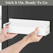 HuggieGems - Paquete de 4 estantes magnéticos para almacenamiento de especias para refrigerador y horno, organizadores de nevera ABS blanco y almacenamiento - 1 - Ver 5