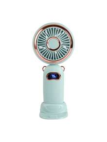 AOYI Rechargeable Portable Brushless Motor Handheld Mini Fan With 5-Speed Adjustable, USB Charging Cable And Base Phone Holder Function + Lanyard - Multicolor - View 8