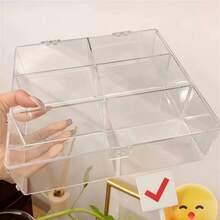 1PC Disposable Essence Storage Box, Dust-Proof With Lid, Divided Compartments For Cosmetics, Perfume Samples, Lipstick Organizer, Multiple Size Options, Home Storage Multi-Functional Acrylic Cosmetic Storage Box - Large Capacity Transparent Storage, Suitable For Cosmetics, Skincare, Toys, Etc. - Multicolor - View 4