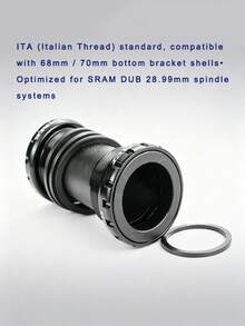 ZRACE ITA-DUB 中軸 義式螺紋 ITA 68/70mm DUB 相容公路車/登山車 黑色 - 黑色 - 查看 4