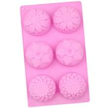 1 buah Cetakan Sabun Bunga - Cetakan Cangkir Silikon dengan Pola Bunga Warna Macaron (Merah Muda, Lavender), Dapat Digunakan Kembali, Cocok untuk Membuat Sabun, Parfum, Lotion Batangan, Kerajinan Tangan DIY - Cocok untuk Pemula dan Profesional - A - View 6