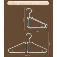 12 Pack Foldable Coat Hanger,Portable Travel Hangers, Space Saving Fold In - View 9