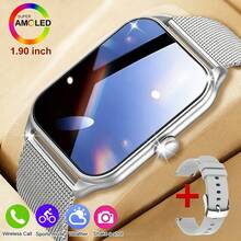 New Smart Watch, 1.90 Inch Large Full Touch Screen, Suitable For Men Women | Wireless Calls/Sms/Multiple Sports Modes/Remote Camera Control/Music Contro/Fitness Tracker, Compatible With Iphone And Android - 查看 14