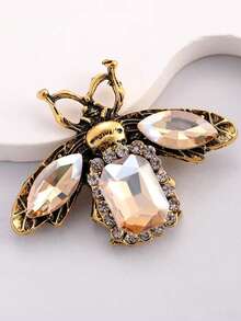 1pc New Rhinestone Brooch Cute Creative Bee Anti-Exposure Corsage Personalized Colorful Pin Suit Clothing Accessory - Bee Anti-exposure Corsage - View 10