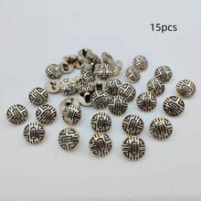 15pcs/1.8cm Fashion DIY Personalized Minimalist Round Gold Plastic Buttons, Luxury Vintage Gold Geometric Pattern Buttons, European And American Style High-End Asymmetrical Pattern Buttons, Handmade Sewing Versatile High-Quality Buttons - 15pcs/1.8cm Gold Irregular Buttons - View 9
