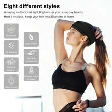 8pcs/Set Women's Elastic Non-Slip Soft Cotton Fabric Headbands, Suitable For Sports, Exercise, Yoga, Running And Daily Wear - Multicolor - View 2