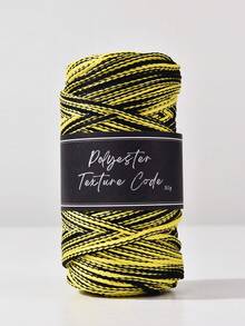 1pc 5mmTwo-Tone Polyester Texture Code Braided Cord, Durable Macrame Rope For DIY Plant Hangers, Bags & Bohemian Decor - Multicolor - View 27