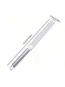 Cirelle 1pc Portable Stainless Steel Citrus Zester & Lemon Grater With Long Handle - Perfect For Chocolate, Cheese & Fruit Peeling - Ideal For Outdoor Camping & Home Use - Silver - View 4