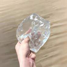 [Soft]Glacier Giant Transparent Cheese Soft Toy, Filled With Maltose Material, Suitable For Daily Office Use, As A Gift, For Birthday Celebrations, Halloween, Christmas, Holiday Parties, Relieving Office Stress And Adding Fun - Multicolor - View 2