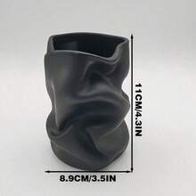 Estantería de almacenamiento asimétrica moderna para baño - Estante, almacenamiento para tocador, almacenamiento para brochas de maquillaje, caja portaplumas, decoración de entrada, estante para cepillos de dientes negro fácil de limpiar, sin necesidad de montaje, material de plástico duradero - Multicolor - Ver 7