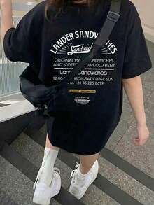 Plus Size T-Shirts - 黑色 - 查看 1