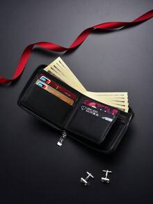 New Men's Short Wallet, Fashion Casual Large Capacity Multi-Card Slot Vintage Zipper Wallet - Multicolor - View 4
