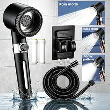 Cabezal de ducha de alta presión premium con 3 modos de rociado, función de apagado con un toque, filtro de cuidado de la piel desmontable, manguera de extensión flexible y soporte sin taladro, perfecto para hogares con baja presión de agua - cabezal de ducha - View 1
