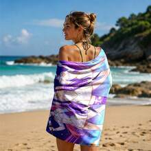 1pc K-POP Warrior Girl Beach Towel, Made Of Quick-Dry Microfiber Fabric, Highly Absorbent, Lightweight, Suitable For Bath Towel, Pool Towel, Gym Towel, Multi-Scenario Use - Multicolor - View 9