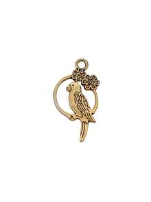 20pcs 29x15mm Double-Sided Flower And Bird Charms Pendant For DIY Jewelry Making Necklace Keychain Phone Chain Bracelet Making Accessories - Birdie - View 5
