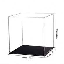 1pc Acrylic Display Box With Black Base, Dust-Proof Transparent Case For Displaying Basketball, Football, American Football, Golf Ball, Tennis Ball And Other Sports Memorabilia, With Vertical Stand, Suitable For Signed Ball Collection And Display - Black Base - View 8