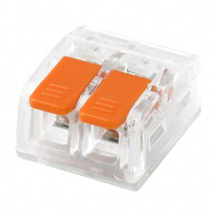 Compact Splicing Wire Connectors, Transparent Lever Nut Terminal Block, AWG 24-11 Quick Disconnect Electrical Cable Connector - Boxed - View 1