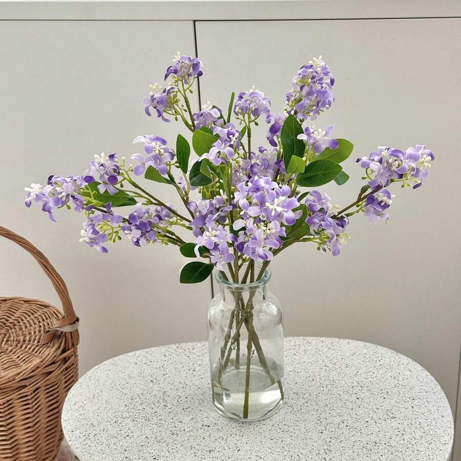 1pc Artificial Osmanthus Flower, Decorative Artificial Golden Osmanthus, High Quality Artificial Lilac Flower, Home Living Room Decoration Wedding Scene Arrangement Artificial Flower, Suitable For Decoration - Multicolor - View 1