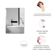 1pc, Modern Acrylic Mirror Wall Wall Decor Full Body Mirror ,Home Decor Living Room 2mm Thick, House Decor Frameless, Room Decor Plastic Wall Mount, Bathroom Vanity Mirror, Room Decoration Stuff Living Room Decor Bathroom Bedroom Decor - Silver - View 8