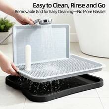 Large Dog Potty Pad Pee Trainer Tray With Wall Anti-Splash Pet Toilet With Attractant Easy Clean Indoor Puppy Pee Pad Holder For Small Medium Dogs - View 10