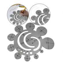 CINEYO 1pc/2pcs Stainless Steel Radius Gauge, 11-In-1 Multifunction Circle Template Ruler, Center Arc Finding Tool, Leather Processing, Model Making, Leather Edge & Circle Cutting Template Guide, Protractor, Angle Ruler - AAA - View 7