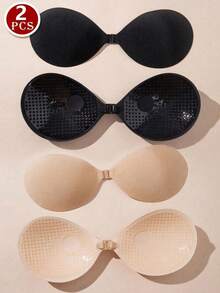Reusable Seamless Front Closure Silicone Bra, Bra Cups, Women's Lingerie And Underwear Accessories, Suitable For Dresses, Bodysuits, Summer Wedding Dresses. - Multicolor - View 3