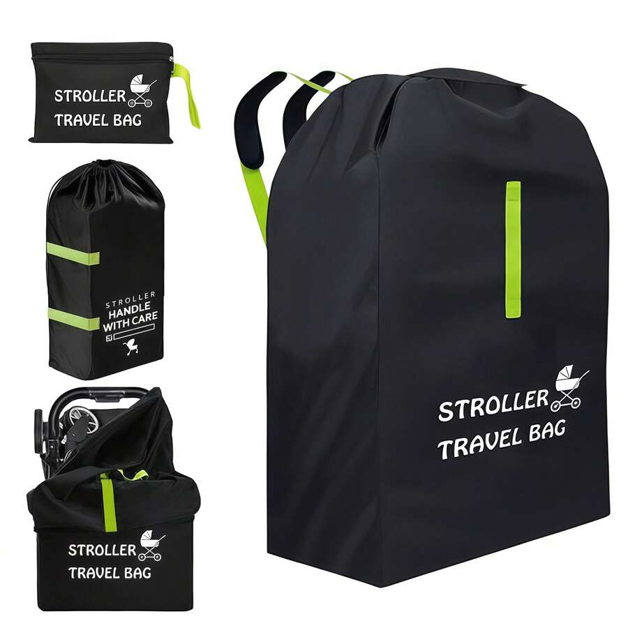 1pc Luxury Stroller Travel Bag, Baby Stroller Storage Bag, Dust Cover, Airplane Check-In Bag - Multicolor - View 1