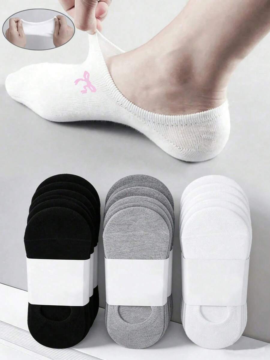 Versatile Outdoor All-Match Boat Leg Warmers Set, Bow Decor, Multiple Colors Available, Non-Slip No-Slip Heel Design, Soft Breathable Fabric, Invisible No-Show, Suitable For Hiking Shoes, Sneakers, Daily Commute, Outdoor Travel