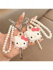 1 llavero mini con tarjetero de Hello Kitty de Sanrio, ideal para Halloween, Navidad, graduación, decoración del hogar, novia, fiestas, cumpleaños de amigos y para la escuela. - Multicolor - Ver 5