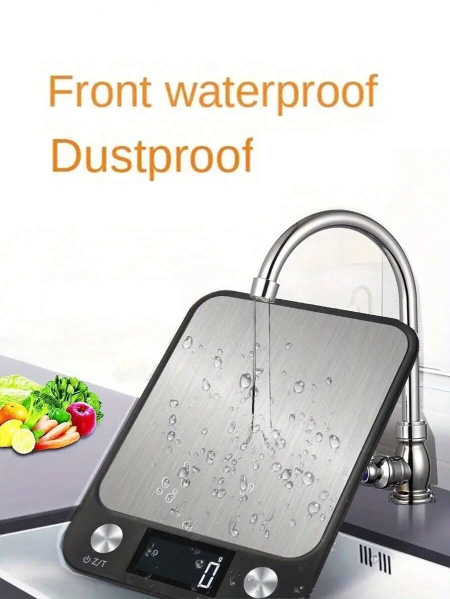 This Electronic Kitchen Scale Features A Large Weighing Surface. It Has A 10kg Weighing Capacity, Provides Accurate Measurements, One-Button Zeroing, And Quick Unit Conversion. Ideal For Baking. Batteries Not Included (2 AAA Batteries Required). - Kitchen scales - View 1