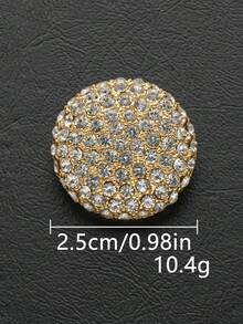 3PCS Luxury Round Starry Metal Buttons Fur Mink Coat Jacket Decoration Hand-Sewn Buttons Versatile DIY Accessories - 3pcs - View 19