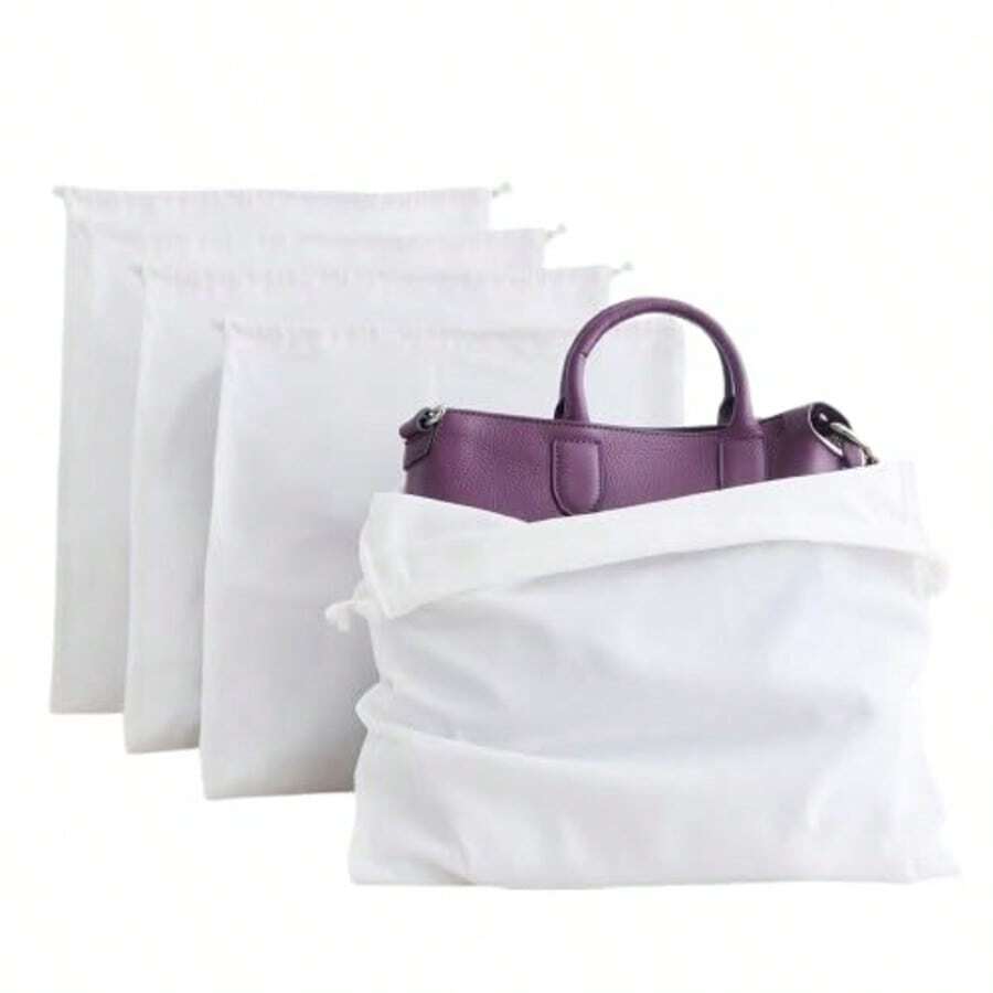 Handbag Dust Bag | 1pc Washable Pure Cotton Handbag Storage Bag | Suitable For Handbags, Women's Bags, Boots And Shoes Dust-Proof Storage | Drawstring Travel Storage Pouch - Multicolor - View 1