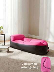 All-In-One Inflatable Sofa - Comfortable High Rebound, Wear-Resistant & Scratch-Proof | Multiple Fashionable Color-Block Options Available | Suitable For Poolside Relaxation, Camping Gear, Garden Leisure And Indoor Temporary Seating - Multiple Colors - View 13