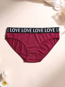 6件組女款純棉低腰無痕內褲 LOVE字母腰帶舒適透氣運動內褲 - 彩色 - 查看 3