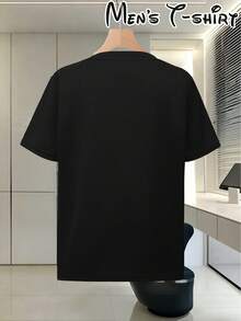 T-Shirt With A Rocking Chair Design And German Text. Stretchy Fabric, Comfortable For Everyday Wear And Gifts. - 黑色 - 查看 2