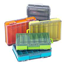1 pieza Caja de pesca de doble cara, caja de almacenamiento de anzuelos y accesorios de pesca, organizador de señuelos y cebos falsos - Multicolor - Ver 1