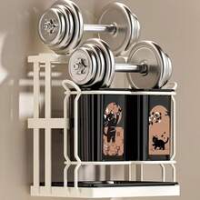 1pc Carbon Steel Kitchen Utensil And Knife Holder, With 2 Utensil Buckets, 2-In-1 Countertop And Wall-Mounted Storage Rack, Detachable Drip Tray, Cute Cat Pattern Design, Durable, Perfect For Storing Knives, Chopsticks, Spoons, Forks, Cooking Tools (Note: Stickers Are In The Product Box And Need To Be Applied By Yourself) - View 5