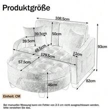 Multifunctional Sofa, 2-In-1 Sofa Bed, Storage Ottoman, Breathable Skin- Fabric, - Eucalyptus Wood, Suitable For Small Living Rooms, Studies, And Bedrooms. - 米色 - 查看 2