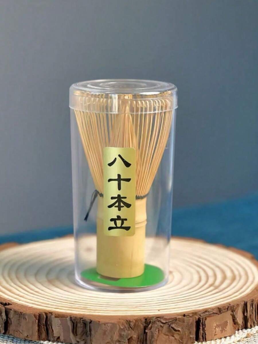 1pc Handmade Bamboo Matcha Whisk, Natural Tea Stirrer, Traditional Japanese Matcha Tea Ceremony Accessory Set