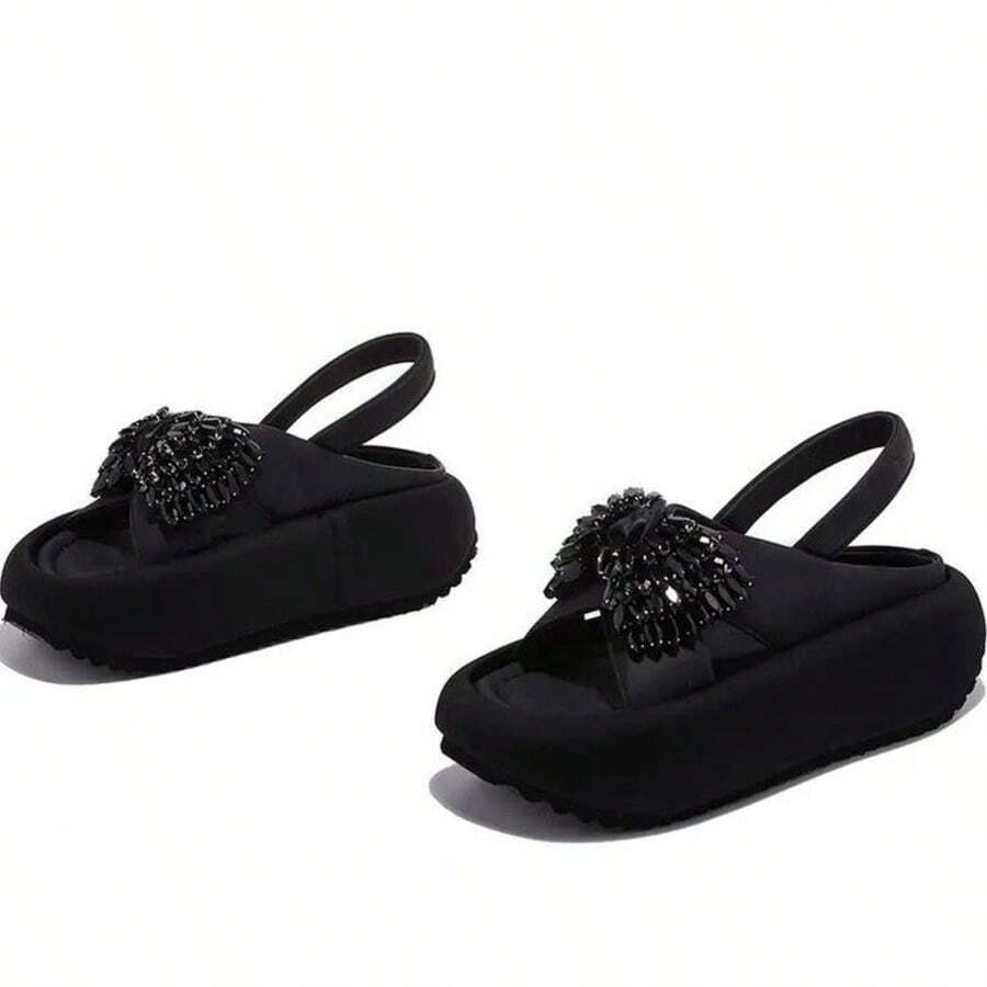 Women Platforms & Wedge Sandals - Black - View 1