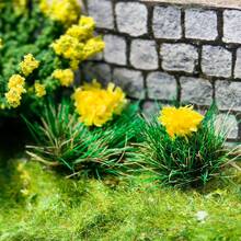 15pcs/Box Miniature Flower Cluster DIY Diorama Craft Supplies For HO Scale DIY Diorama/Sand Table Scenery - As Photo - View 7