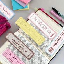 30pcs Ticket Style Book Club Paper Bookmarks - Back To School Gifts For Book Lovers - Multicolor - View 3