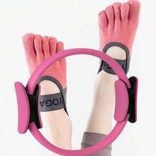 2pcs Yoga And Pilates Fitness Set, Women's Home Workout Equipment Mini Pilates Ring And Pilates Yoga Socks, Suitable For Home Leg, Arm And Thigh Exercises - Multicolor - View 9