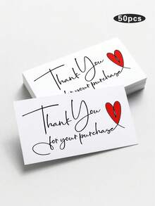 50pcs/Pack Wholesale Thank You Cards, Professional Business Thank You Cards Suitable For Beauty Salons, Technicians, Studios, Freelancers, Beneficial For Customer Loyalty And Brand Building - Loyalty Card - View 13