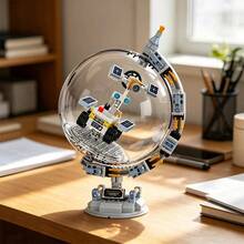 Cosmic Pioneer Space Building Block Set, With Transparent Globe Display Stand, 6 Styles Of Rockets And Astronauts, DIY Assembly Model Kit As Christmas Birthday Gift, For Home Collection And Desktop Decoration, Ideal Space Theme And Science Enthusiast Gift. - Multicolor - View 10
