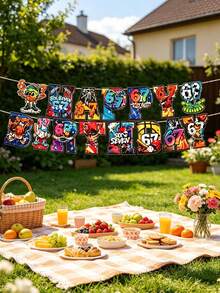 Brainrot Theme 6*7 Digital Party Decorations, Happy Birthday Decoration Set With Banner, Theme Party Decor, Room Decoration, Wedding Holiday Essentials, Eid Decoration, Father's Day Gift - 67 Models - View 3