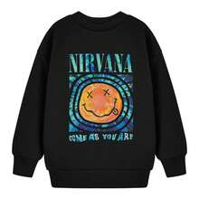 Nirvana Childrens/Kids Come As You Are Sweatshirt - Black - View 1