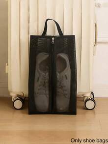 1pc Foldable Breathable Mesh Shoe Bag Transparent Design Durable Polyester Large Capacity Shoe Organizer For Gym Travel Beach Storage Cosmetics Toiletries Portable Waterproof Pouch Multi-Purpose Organizer Lightweight Compact Design - Multicolor - View 16